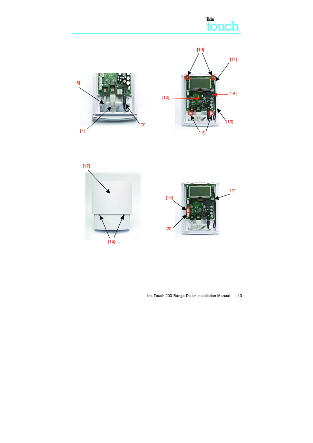 IRIS installation manual Iris Touch 200 Range Dialer Installation Manual 