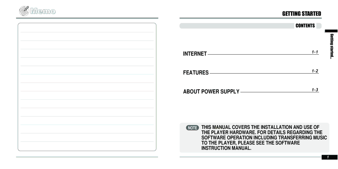 IRiver IFP-800 instruction manual Contents 