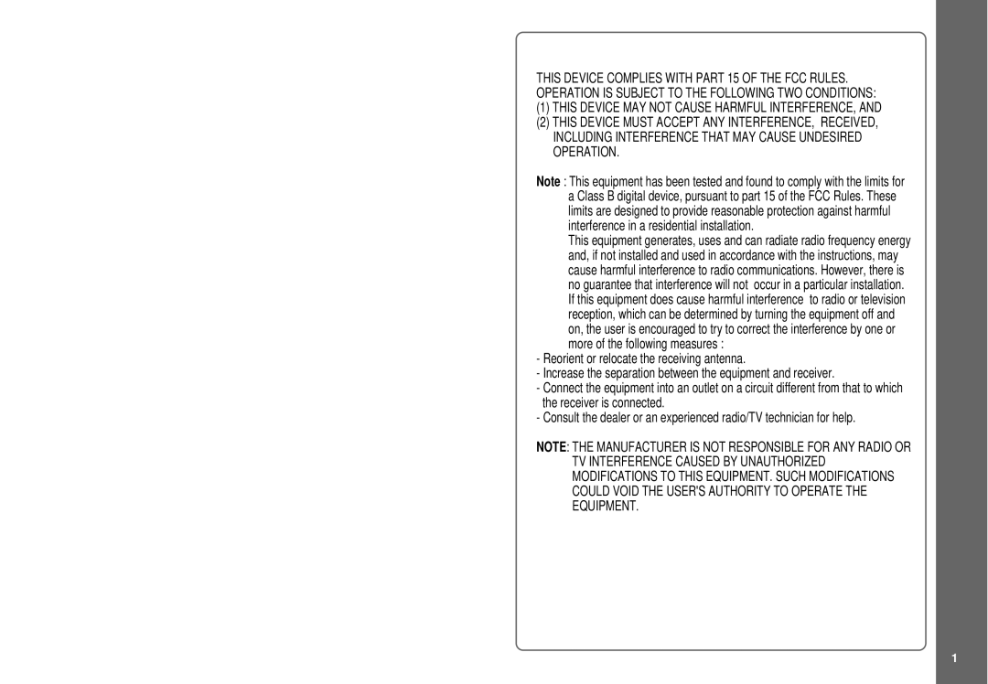 IRiver IHP-140 instruction manual This Device MAY not Cause Harmful INTERFERENCE 