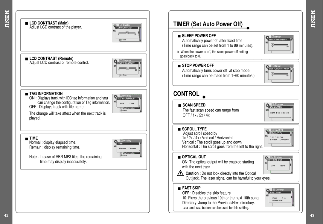 IRiver IHP-140 instruction manual Control 