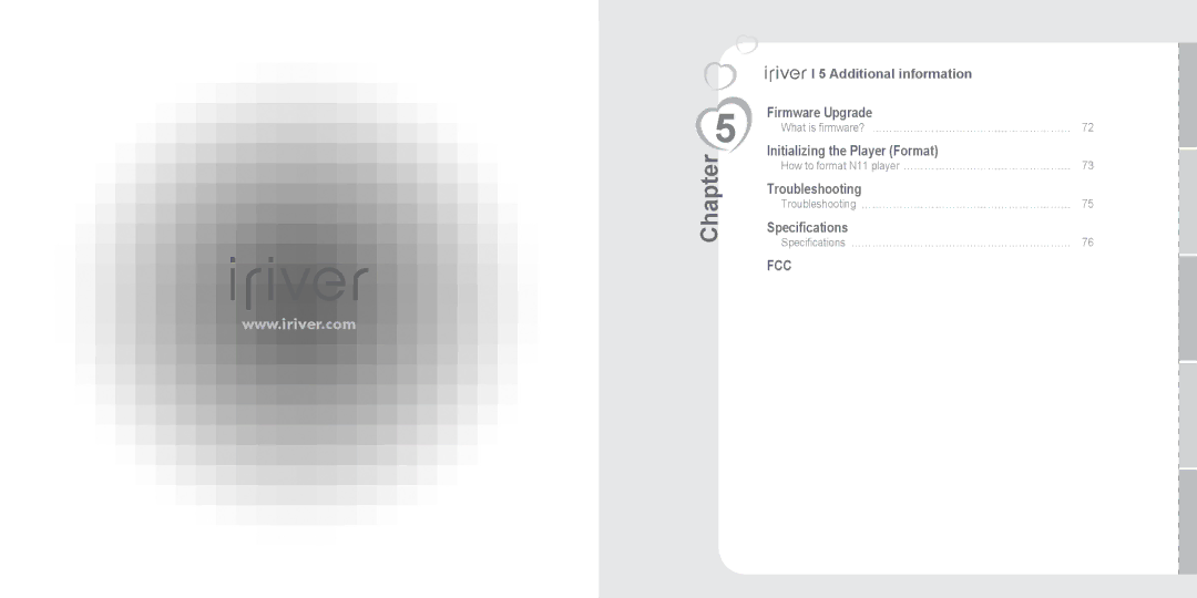 IRiver N11 instruction manual Fcc 