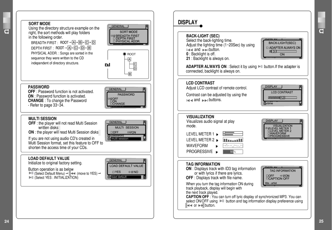 IRiver SlimX 450, iMP-350 user manual Display 