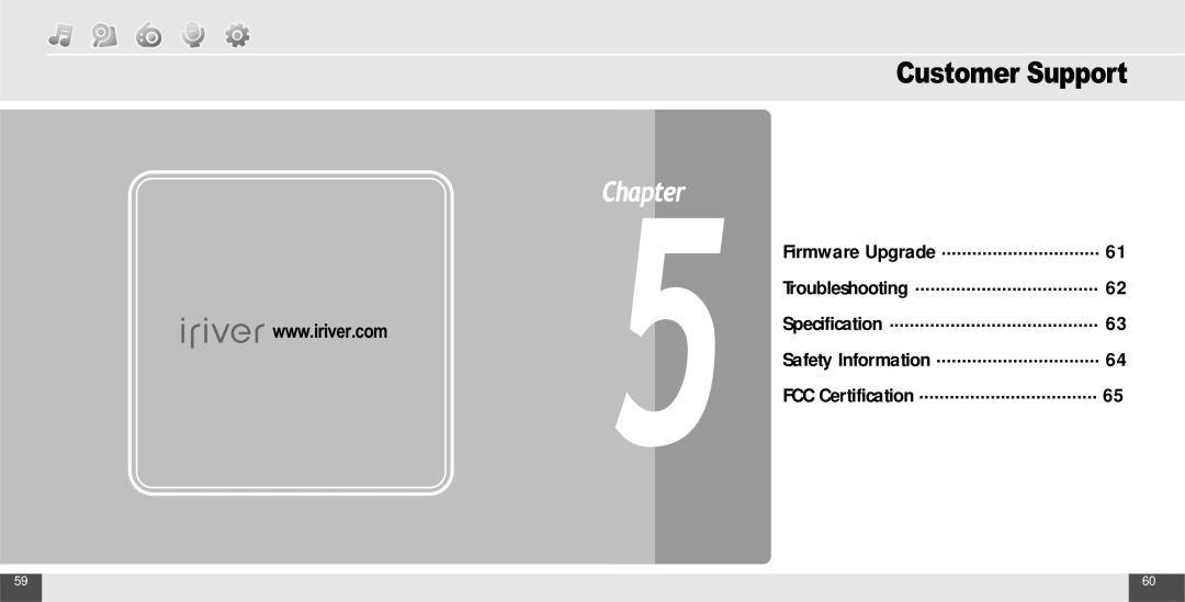 IRiver T10 instruction manual Customer Support 