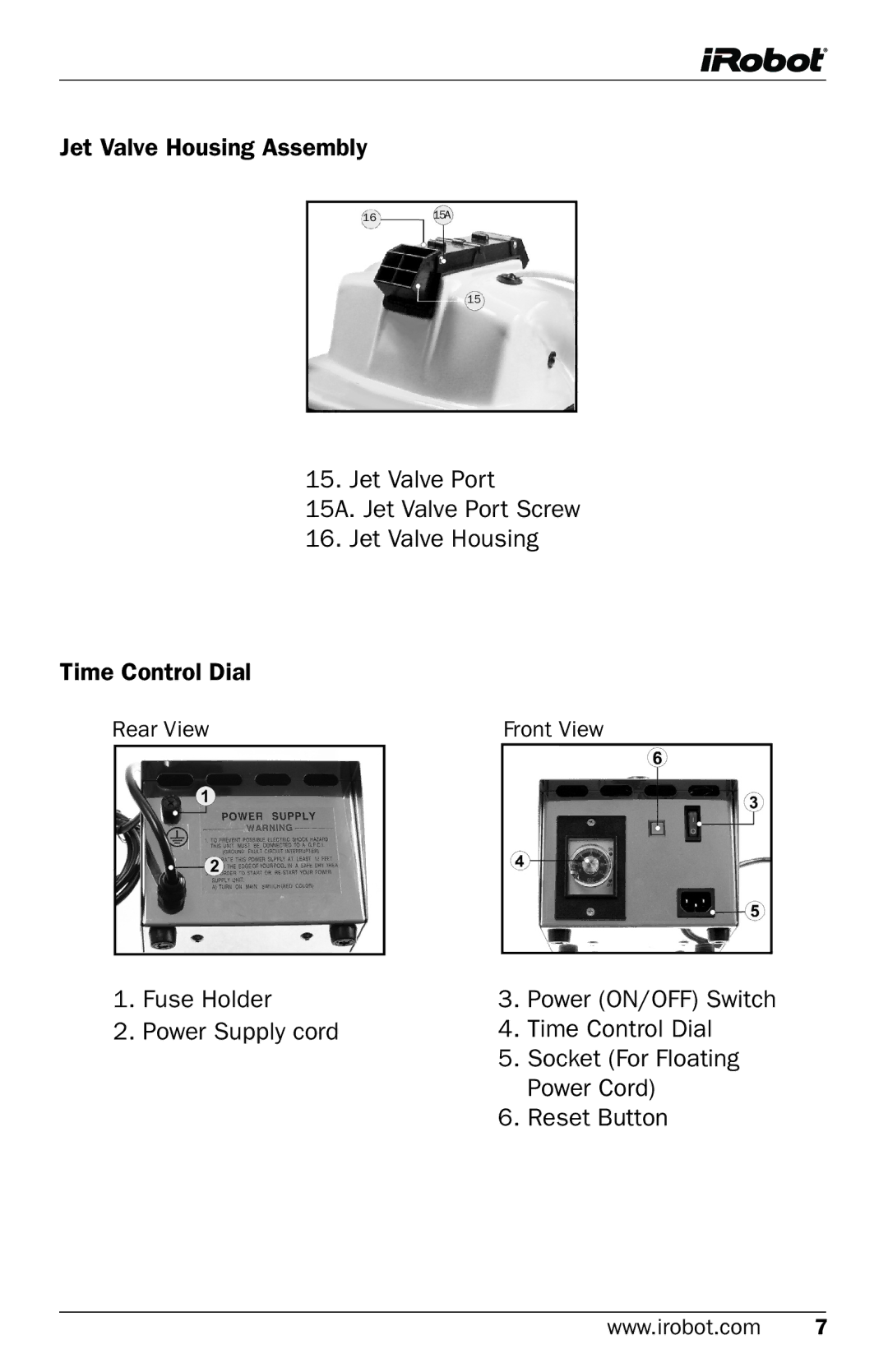 iRobot 300 owner manual Jet Valve Housing Assembly 