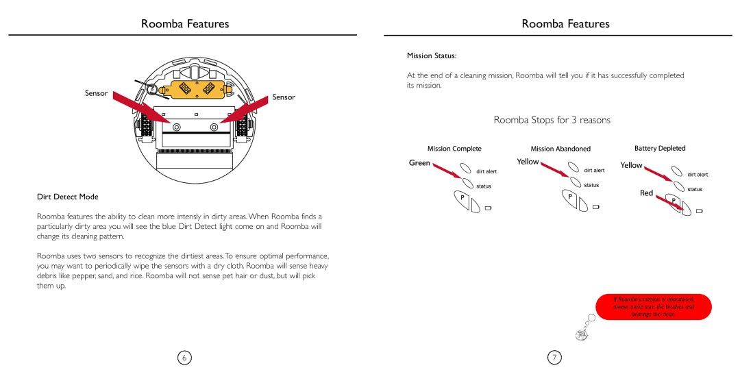 iRobot 4110 manual Roomba Features 