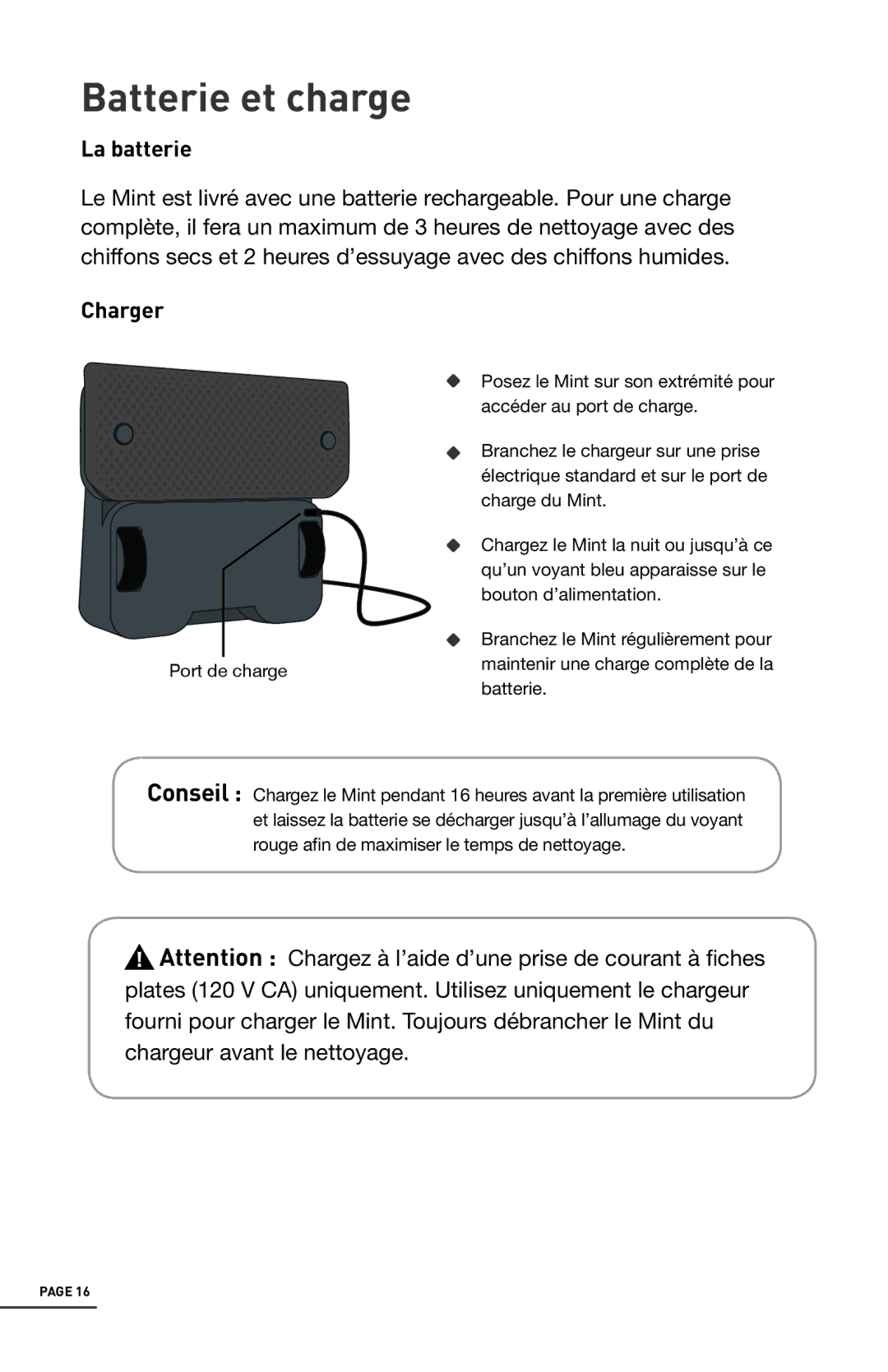 iRobot 4200 manual Batterie et charge, La batterie, Charger 