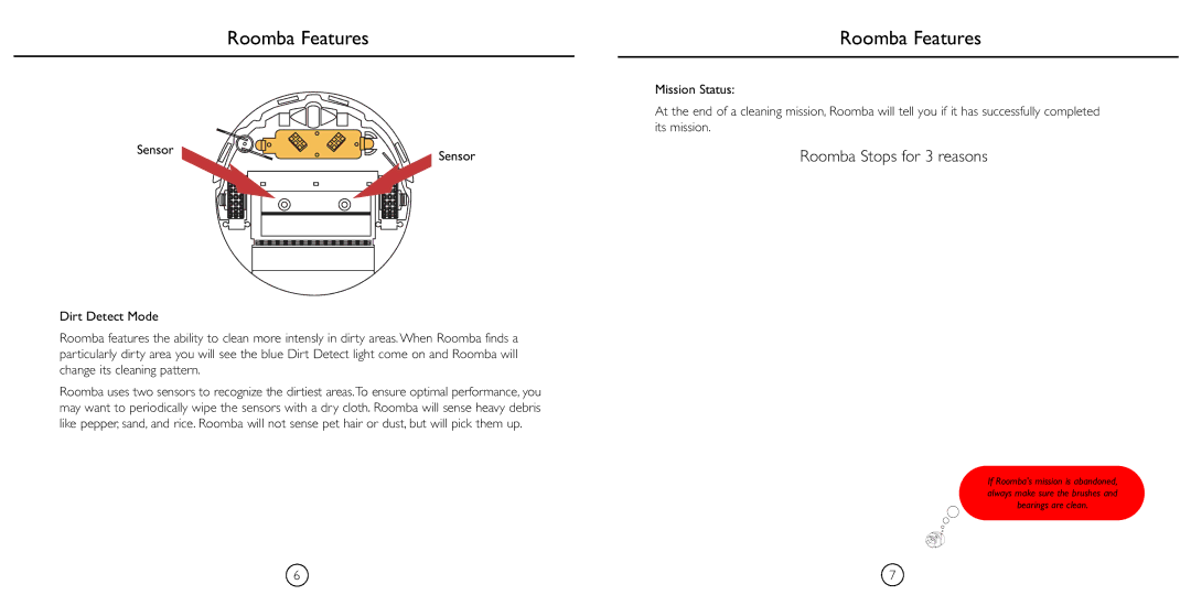 iRobot 4230 manual Roomba Features 