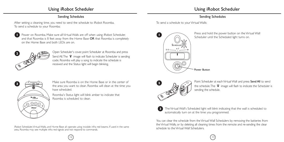 iRobot 4230 manual Sending Schedules, Send All.The 