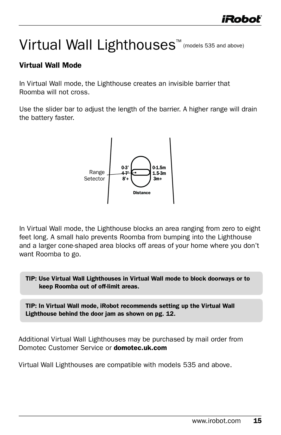 iRobot 500 Series manual Virtual Wall Mode 