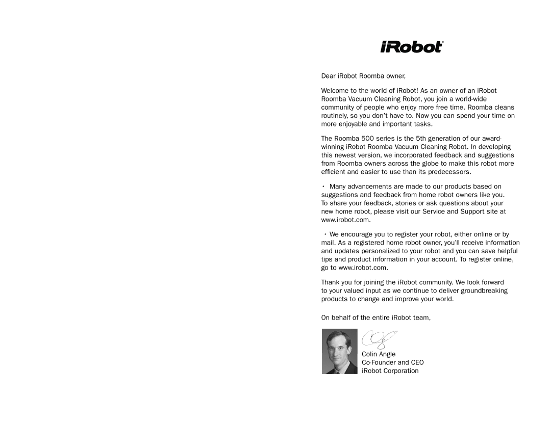 iRobot 530, 500 manual 