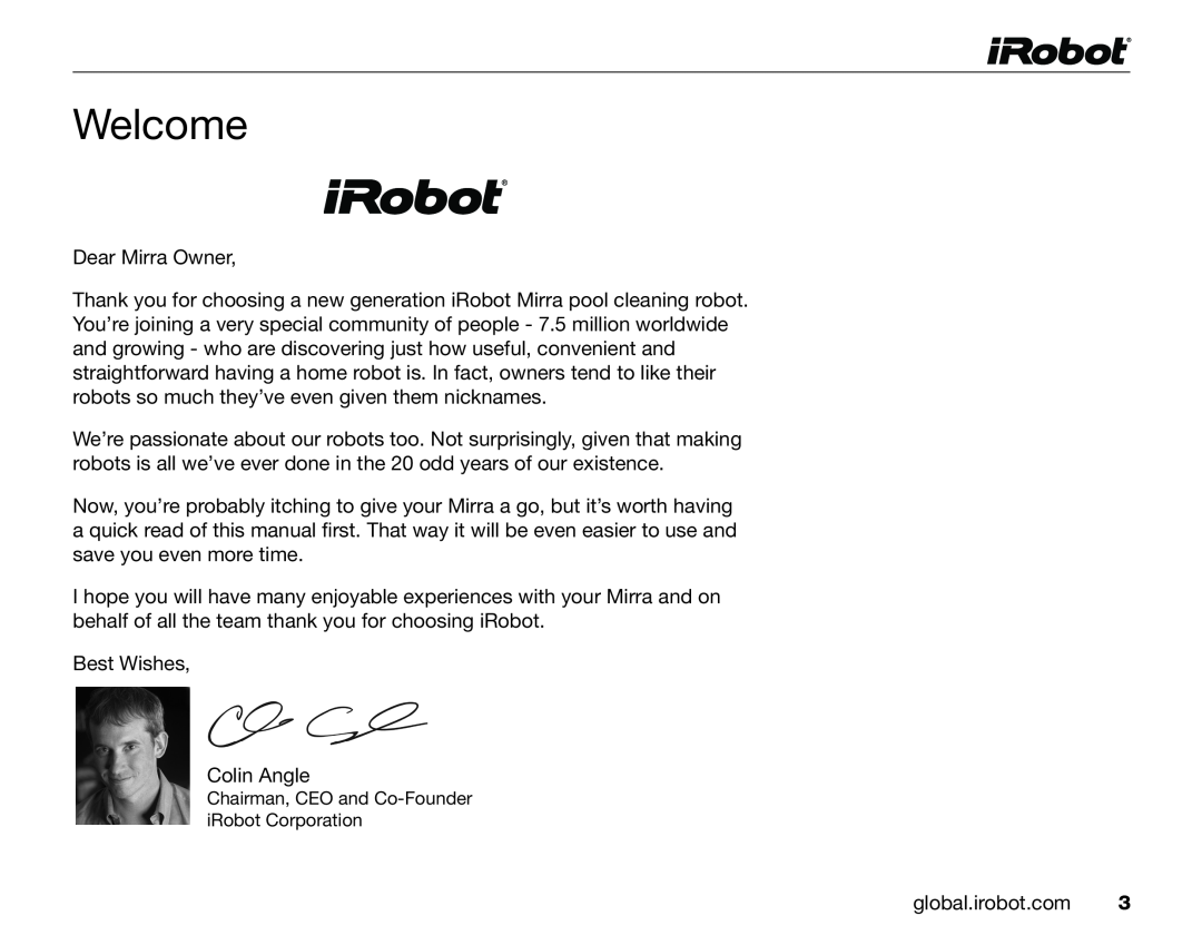iRobot 530 owner manual Welcome 