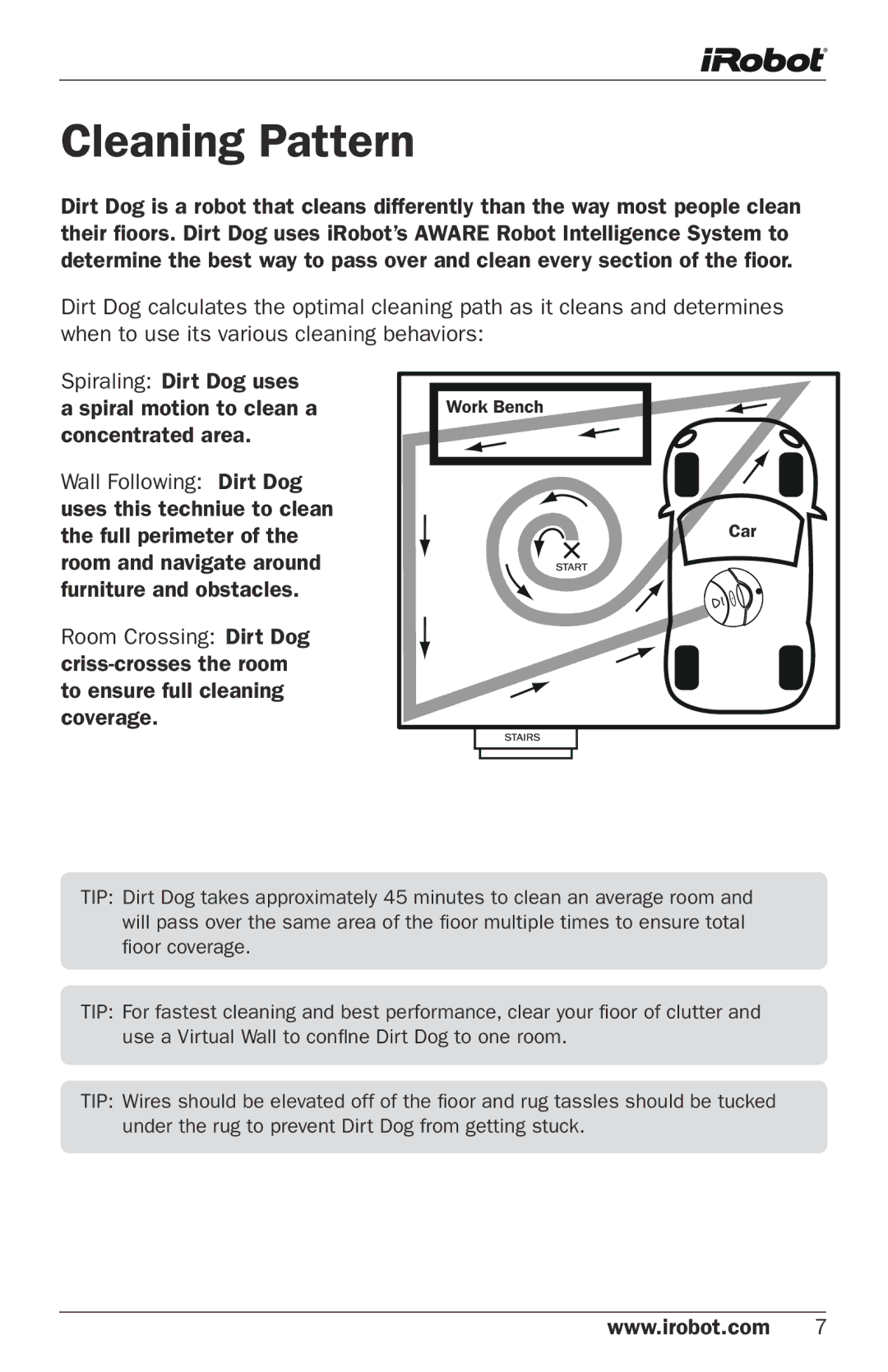 iRobot Robot owner manual Cleaning Pattern 