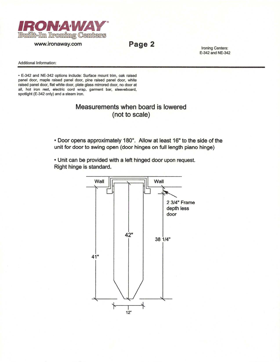 Iron-A-Way E-342 manual 