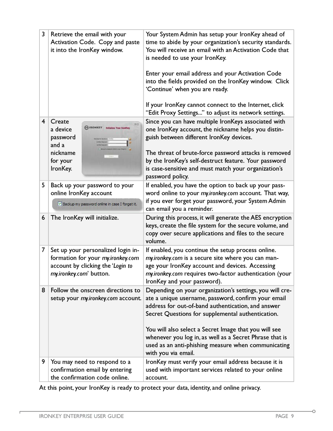 IronKey Enterprise manual My.ironkey.com’ button 