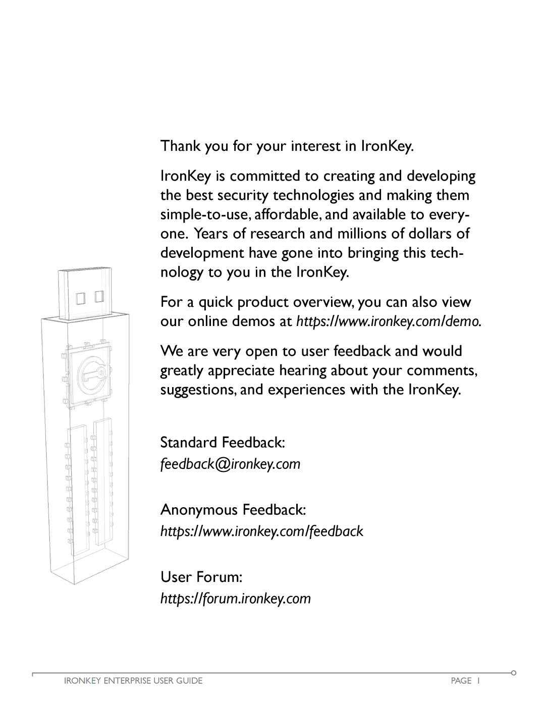 IronKey Enterprise manual Feedback@ironkey.com 