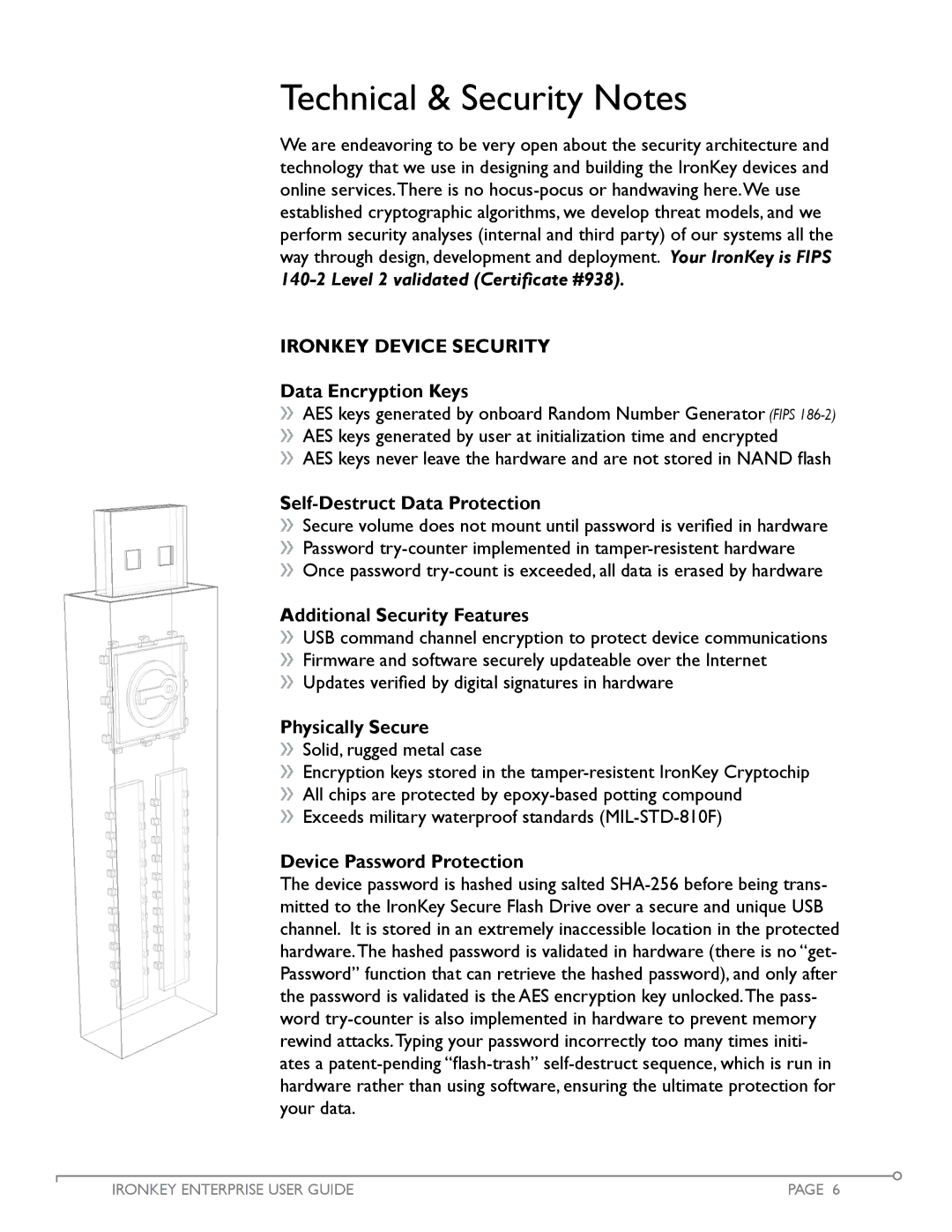 IronKey Enterprise manual Technical & Security Notes 