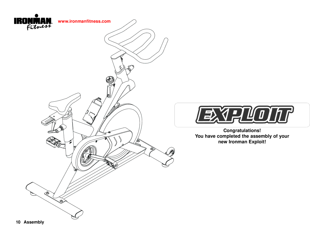 Ironman Fitness 100125 owner manual ImportantAssembly Information 