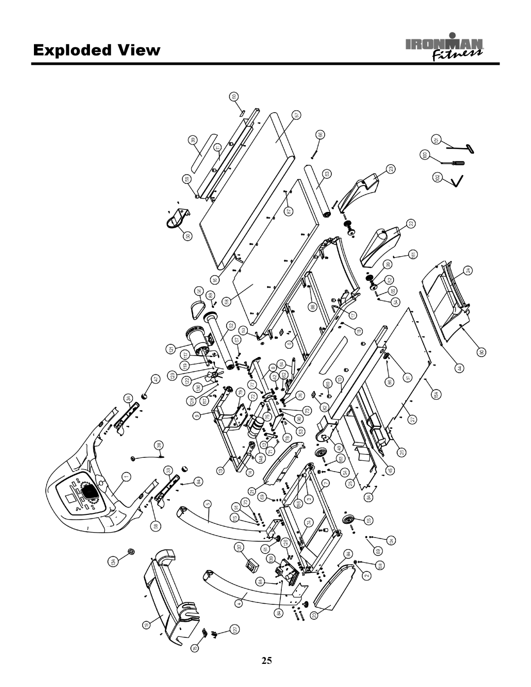 Ironman Fitness 220t owner manual Exploded View 