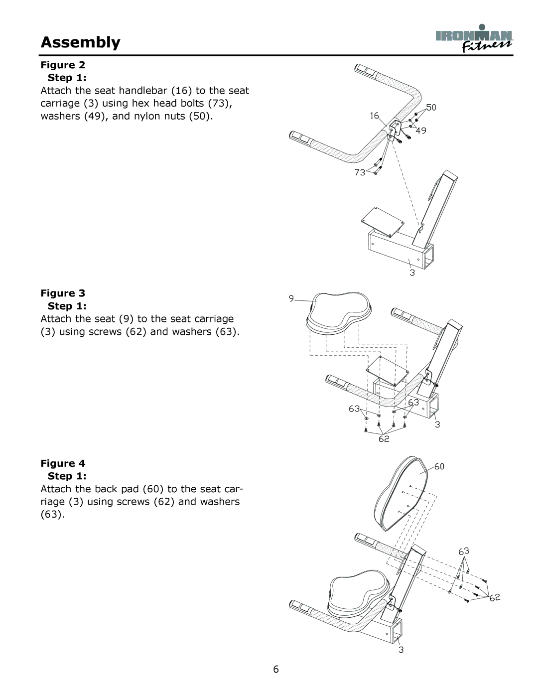 Ironman Fitness 235r owner manual Assembly 