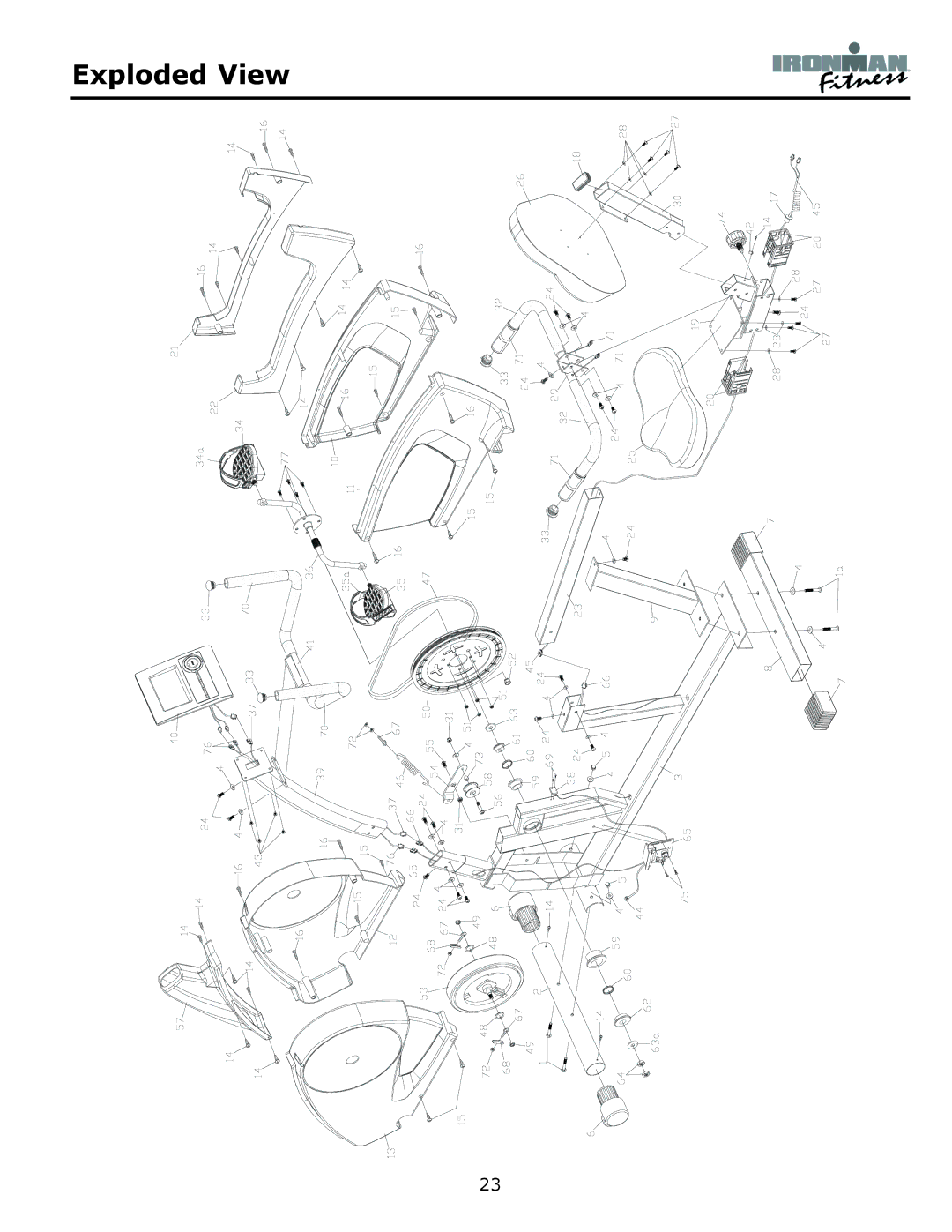 Ironman Fitness 350r owner manual Exploded View 