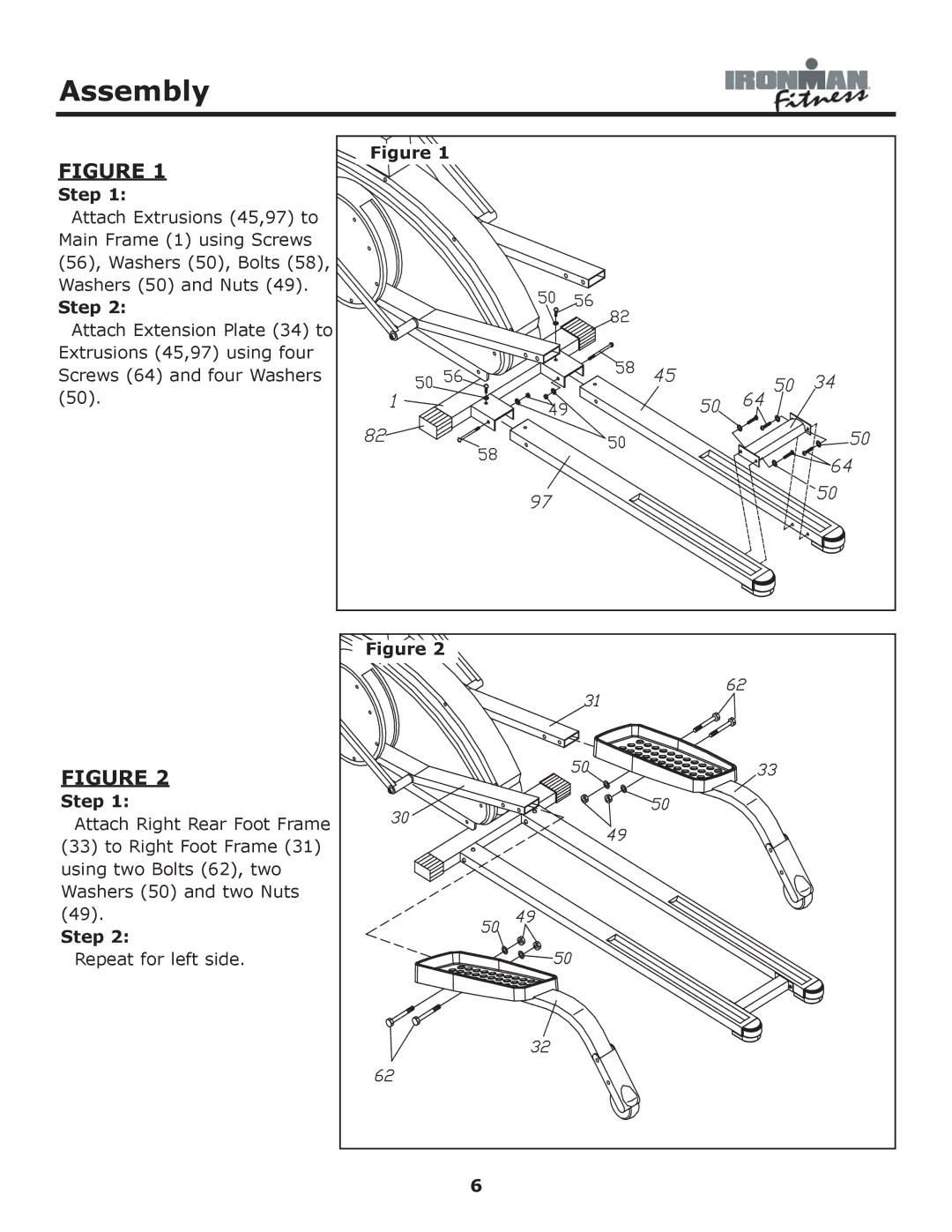 Ironman Fitness 530e owner manual Step 