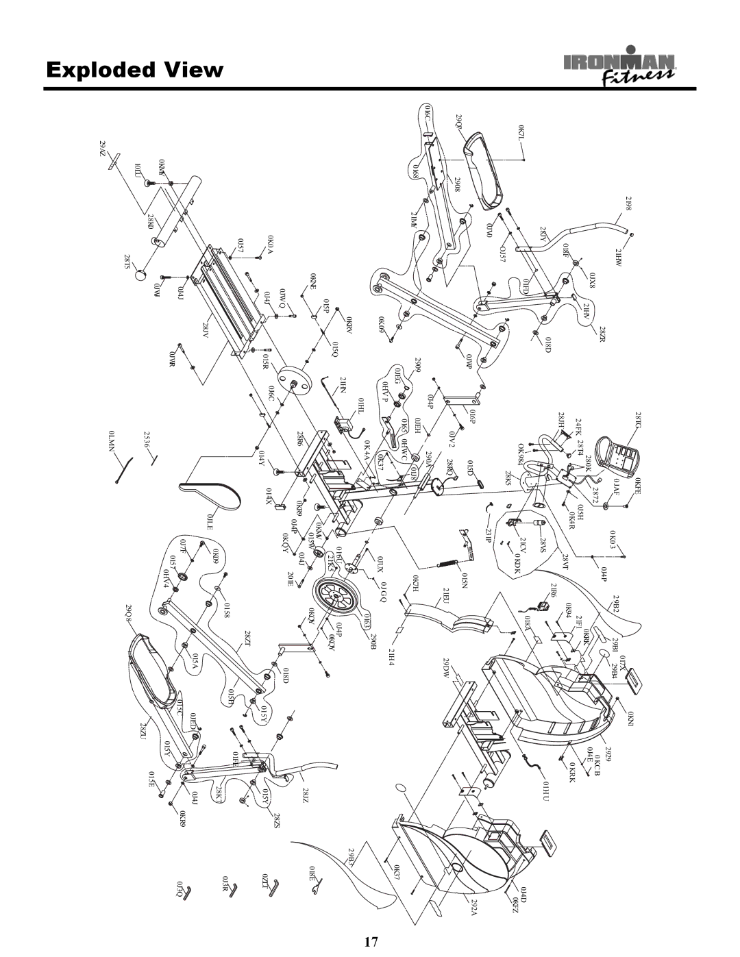 Ironman Fitness 600e owner manual Exploded View 