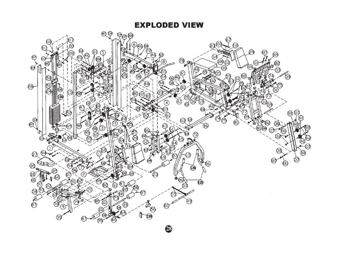 Ironman Fitness 600g manual Exploded View 