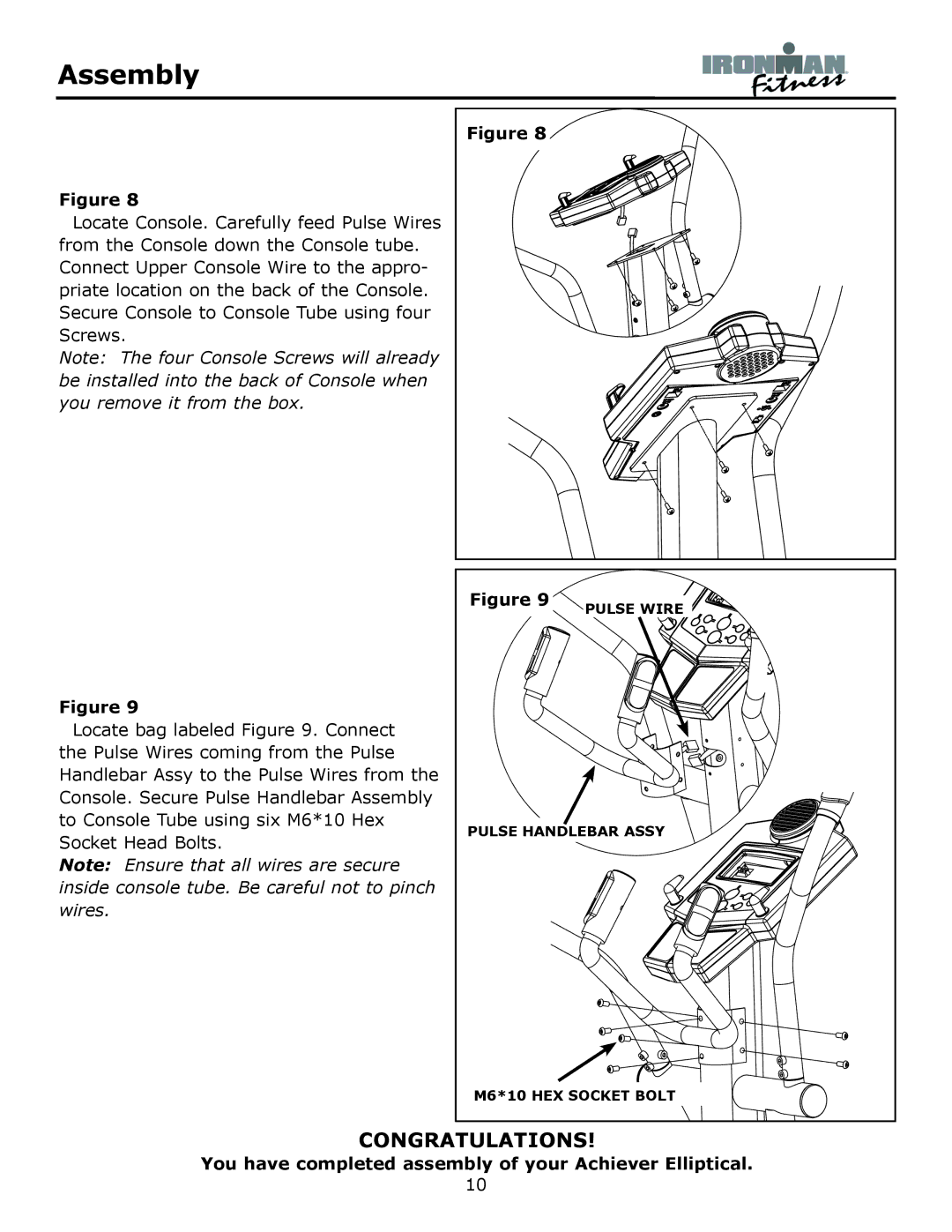 Ironman Fitness Achiever owner manual Congratulations 