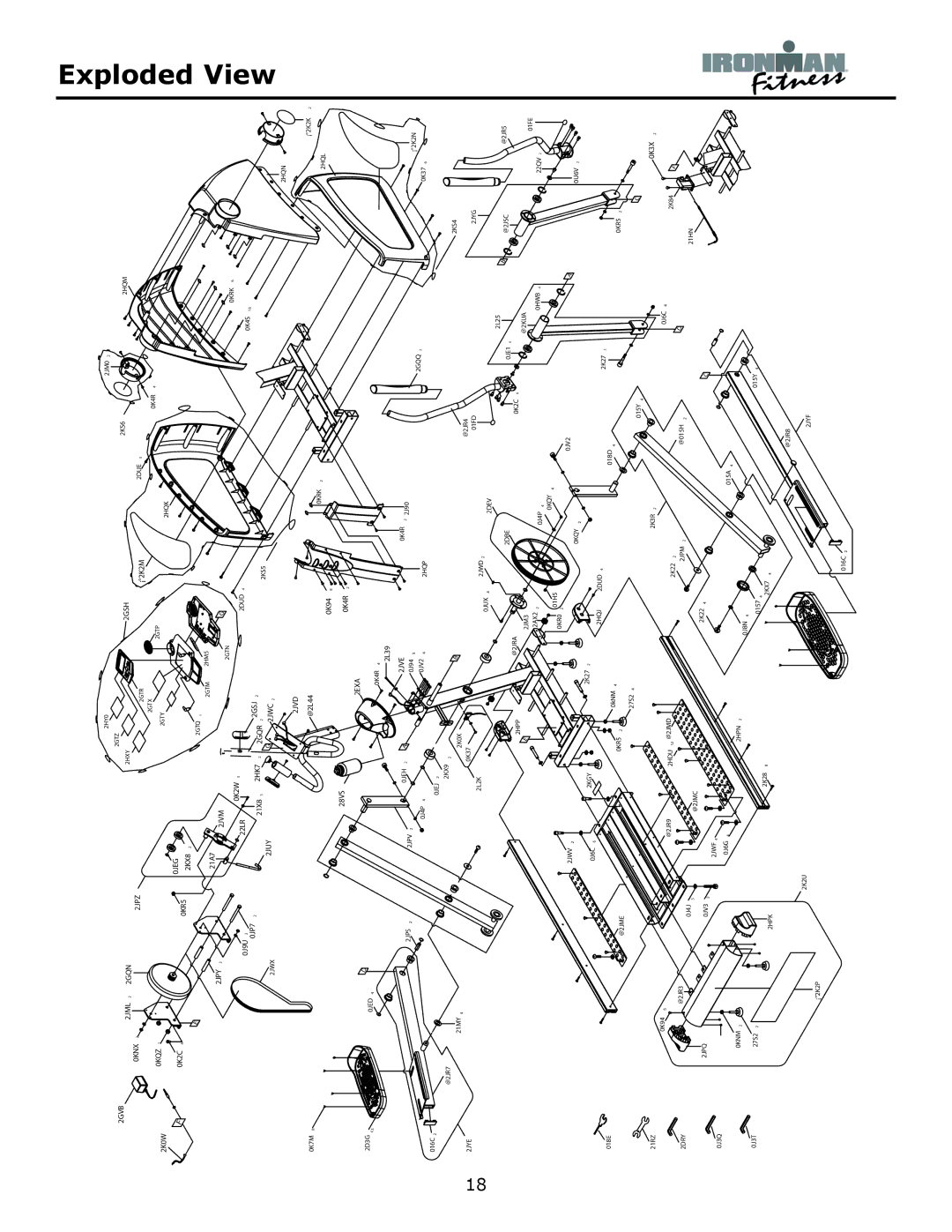 Ironman Fitness Aeros owner manual Exploded View, 28VS 