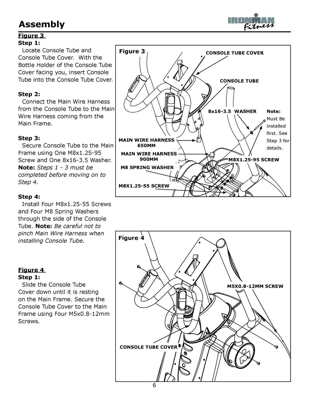 Ironman Fitness Aeros owner manual Main Frame 