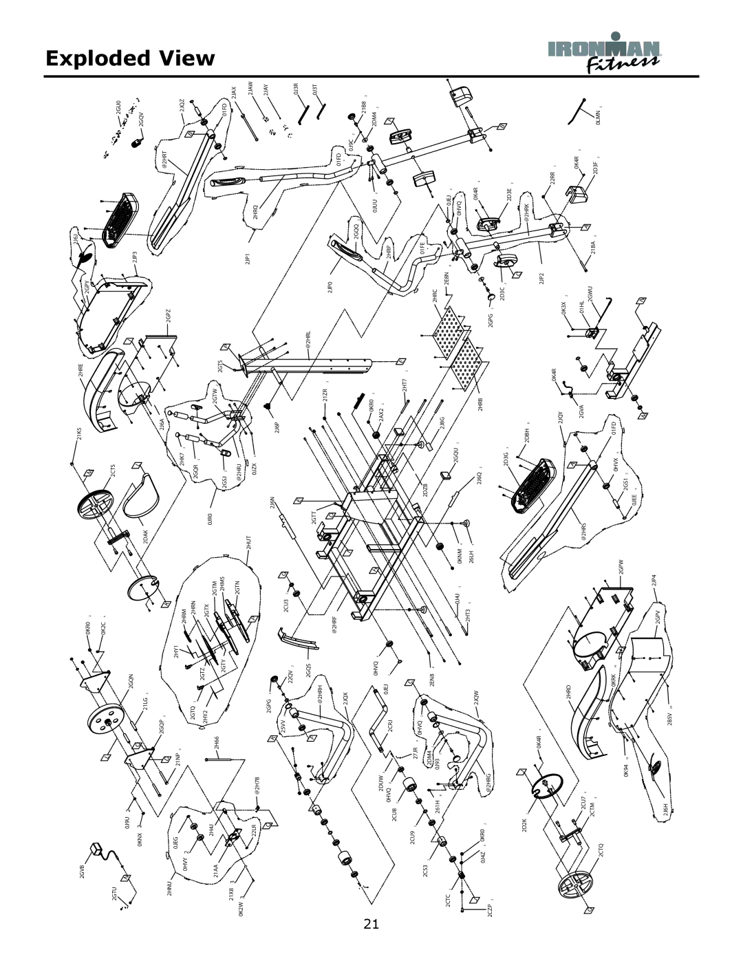 Ironman Fitness CDT owner manual Exploded View 