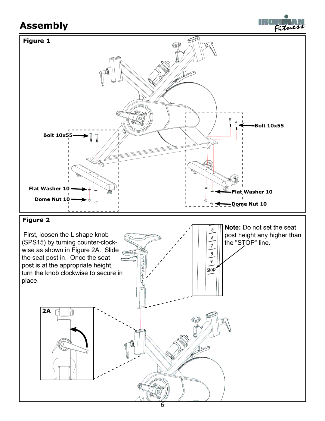 Ironman Fitness Crossover owner manual Bolt 