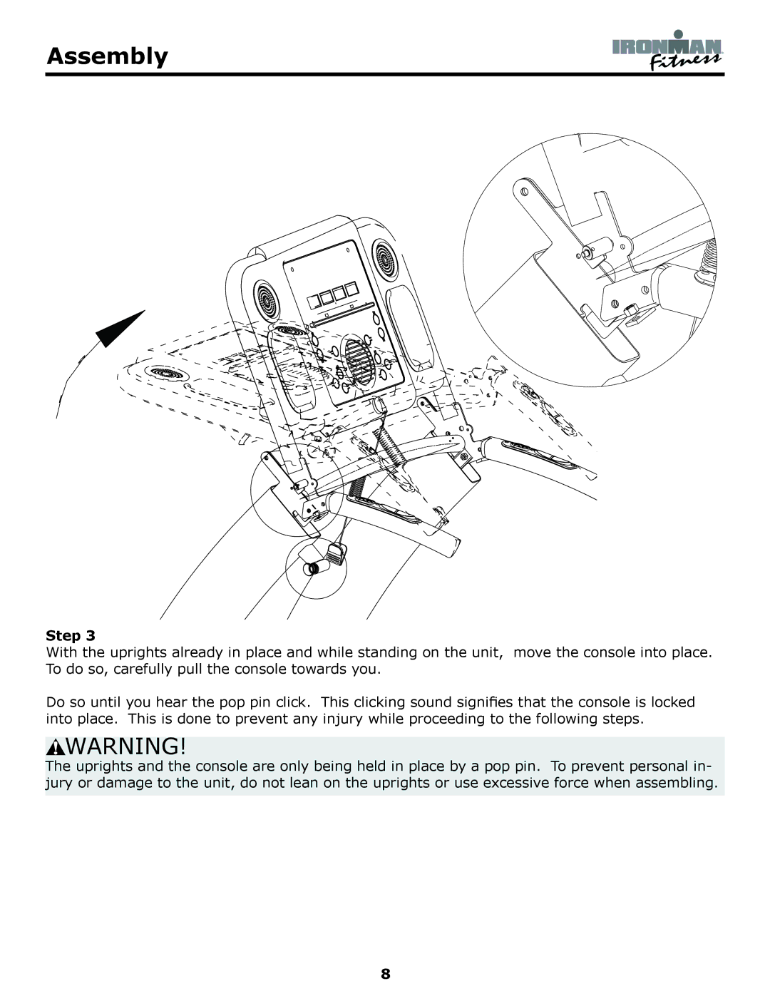 Ironman Fitness Edge owner manual Assembly 