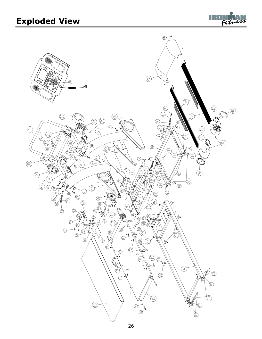 Ironman Fitness Envision owner manual Exploded View 