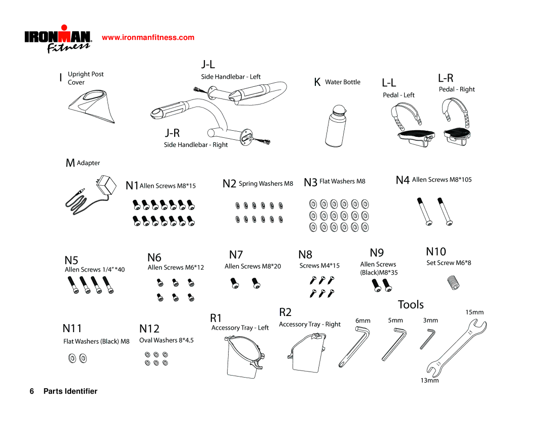 Ironman Fitness IM-R7 owner manual Tools 