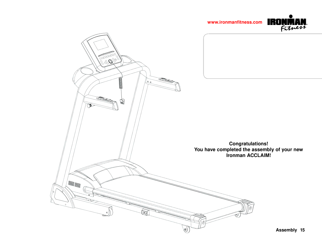 Ironman Fitness IM-T7 owner manual Assembly 