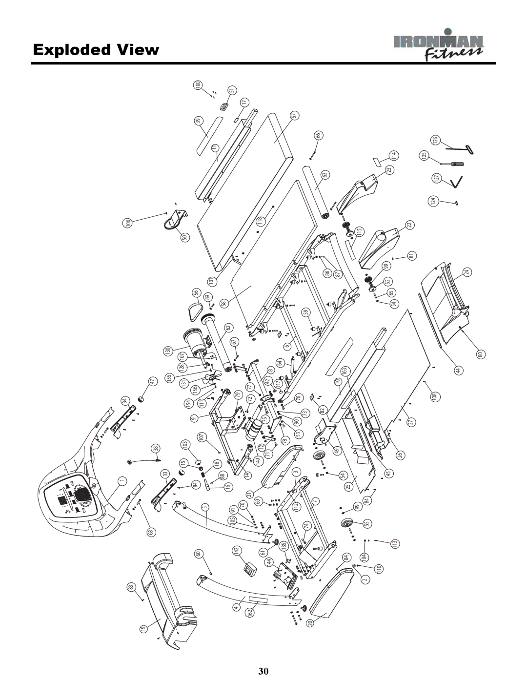 Ironman Fitness INSPIRE owner manual Exploded View 