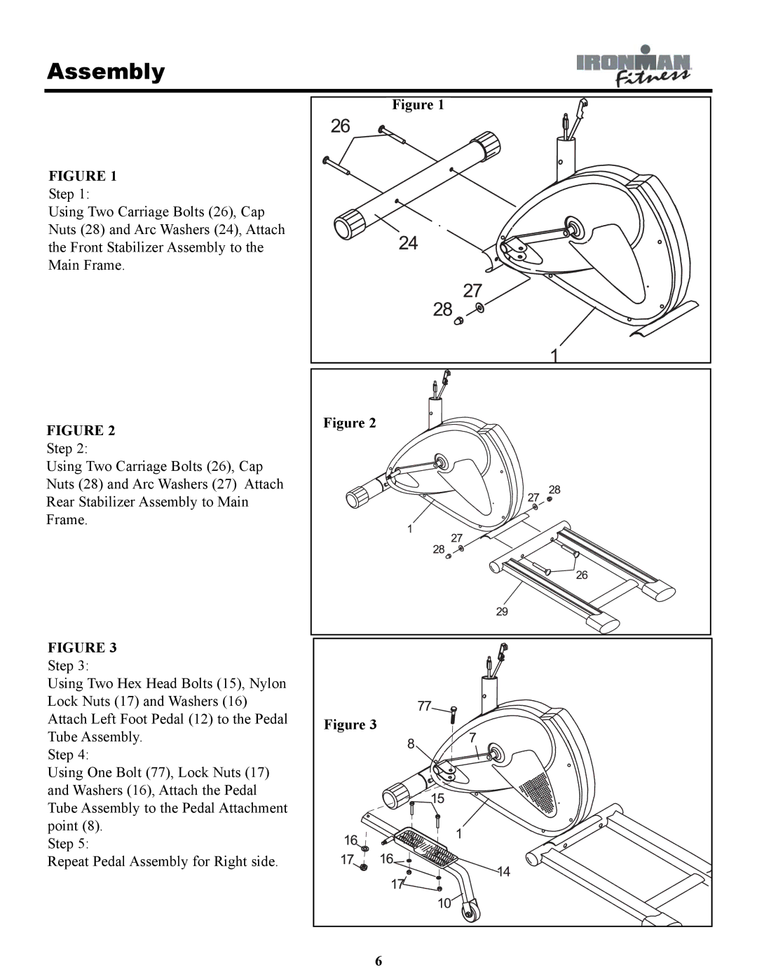 Ironman Fitness IRONMAN 120e owner manual Assembly 