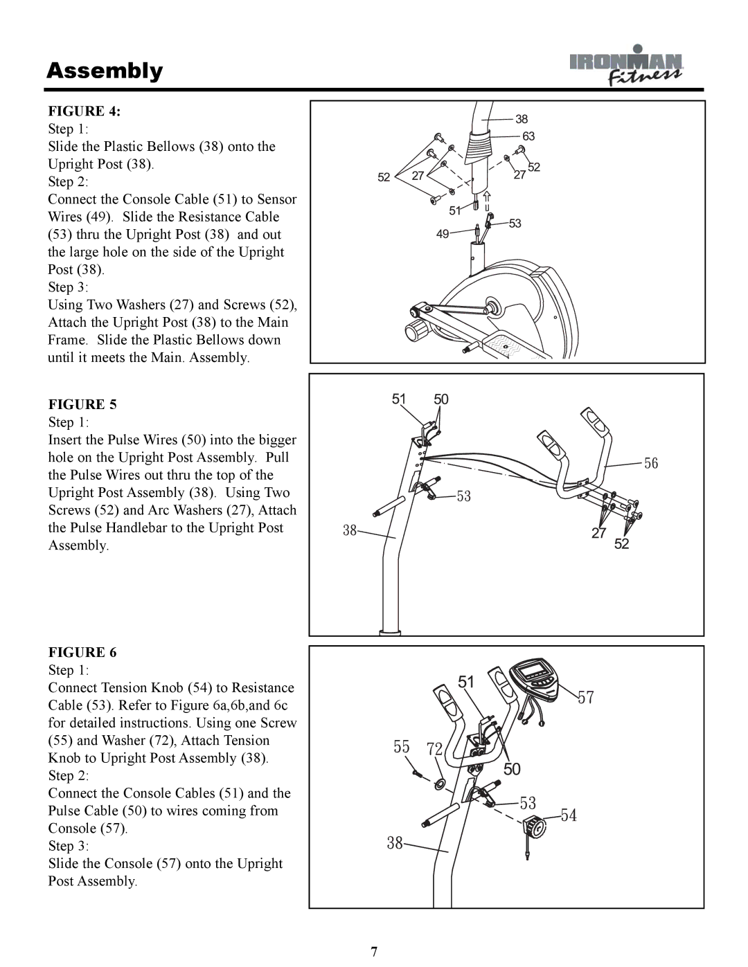 Ironman Fitness IRONMAN 120e owner manual Assembly 