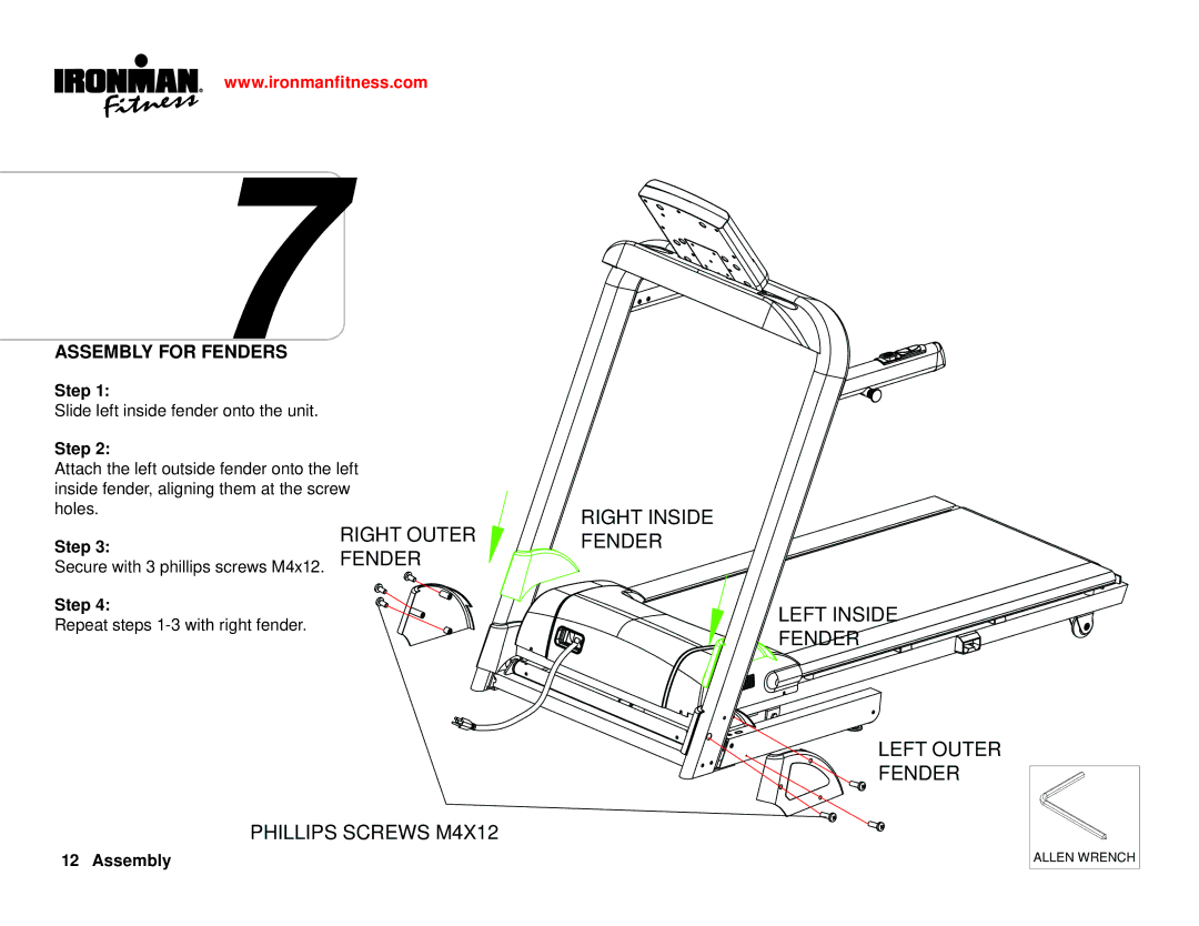 Ironman Fitness Ironman series owner manual Assembly for Fenders 