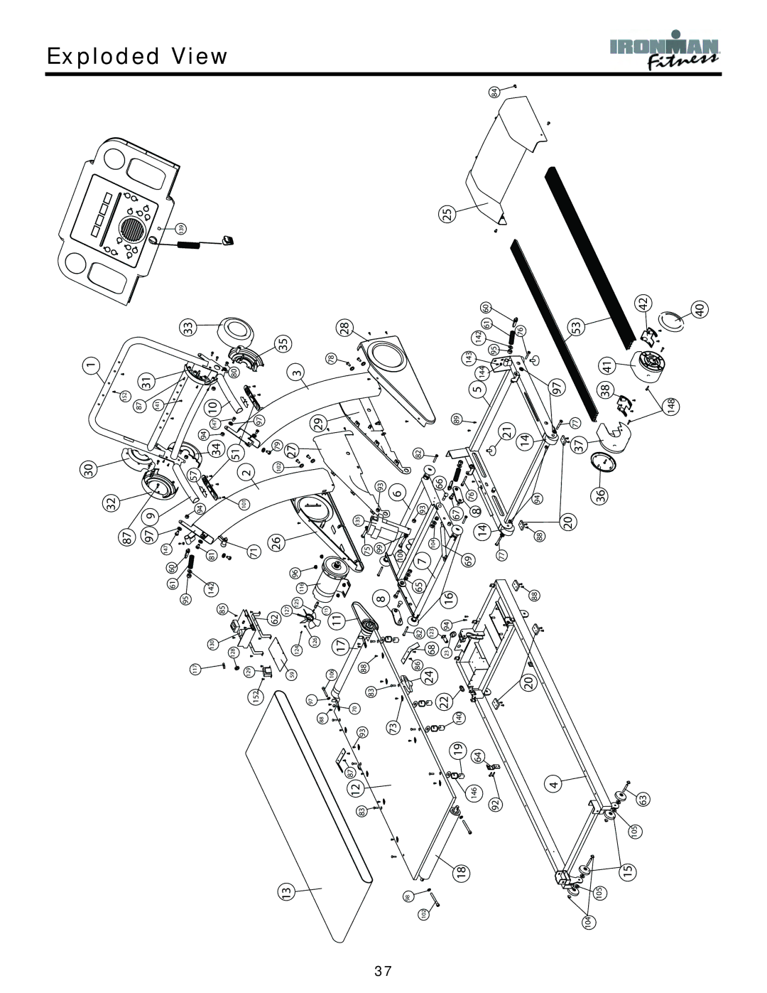 Ironman Fitness Quest owner manual Exploded View, 1819 