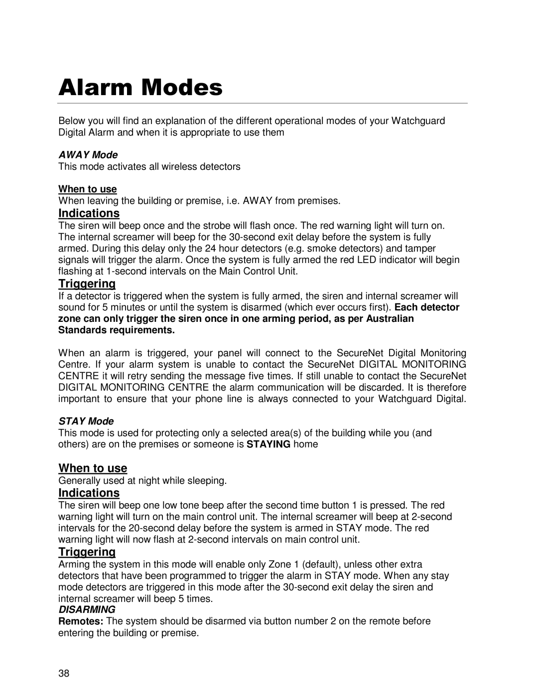 Ironman Fitness V2 instruction manual Away Mode, When to use, Stay Mode 