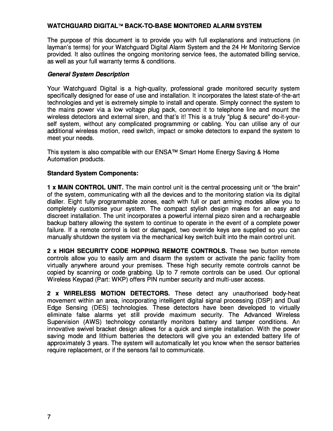 Ironman Fitness V2 instruction manual General System Description, Standard System Components 