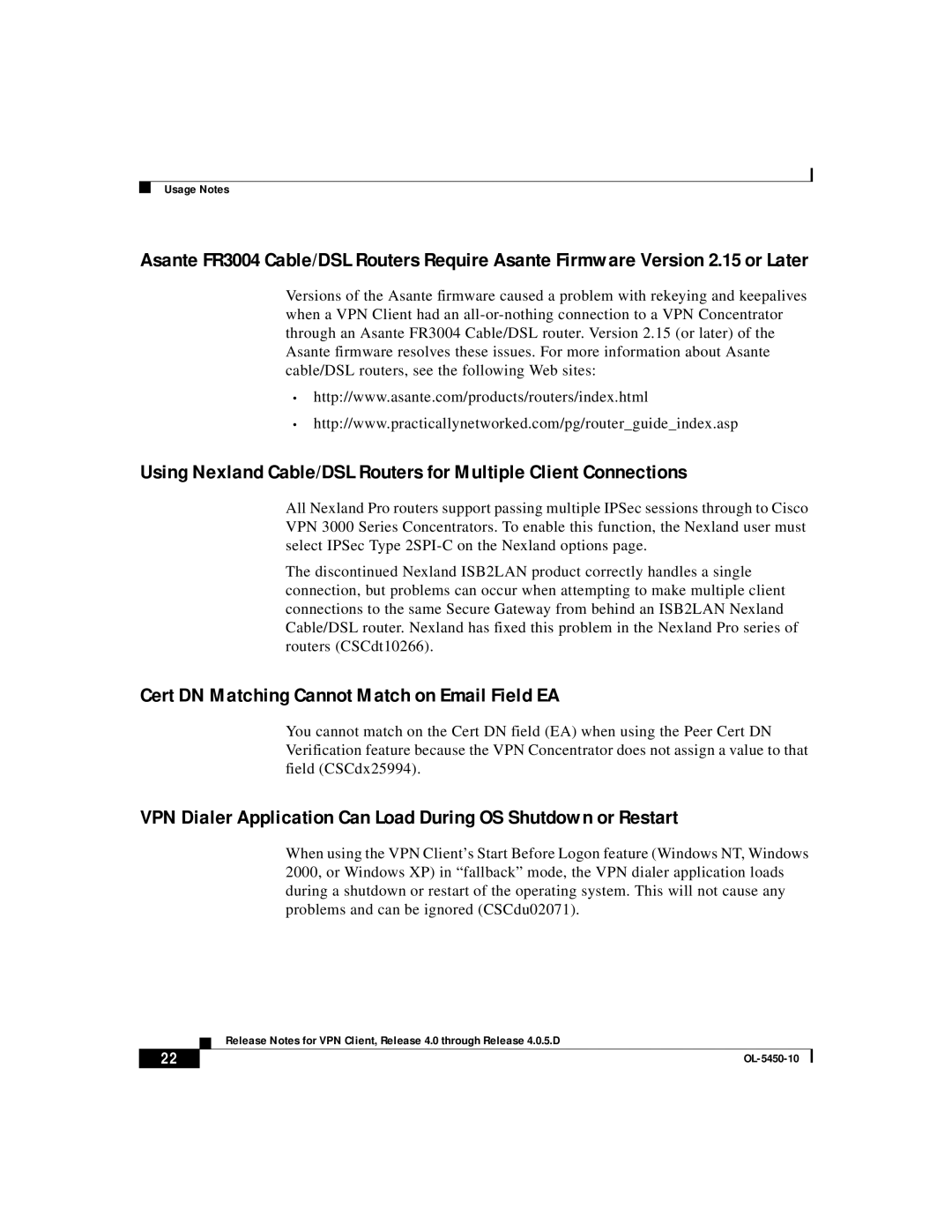 ISEKI OL-5450-10 manual Cert DN Matching Cannot Match on Email Field EA 