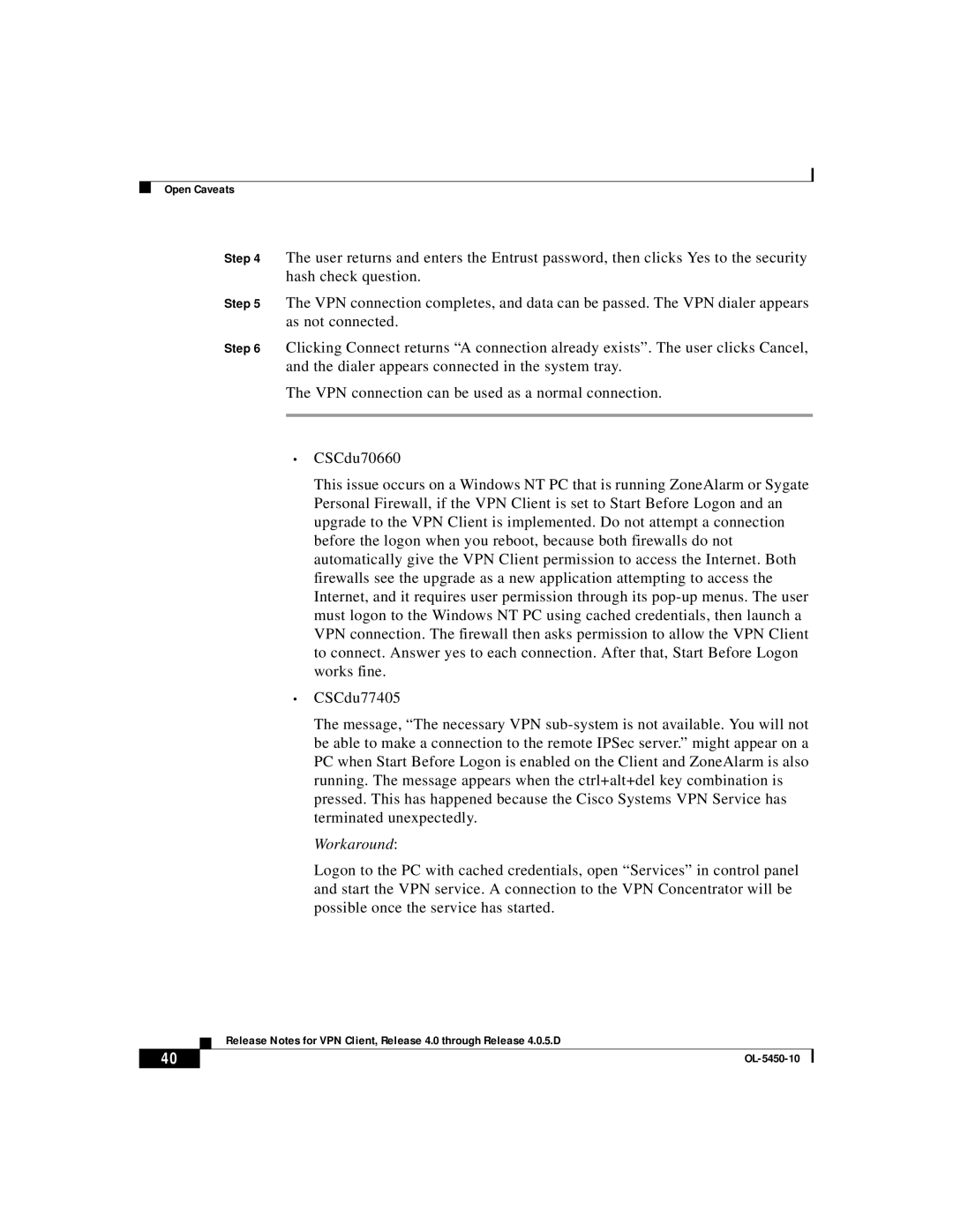 ISEKI OL-5450-10 manual Workaround 