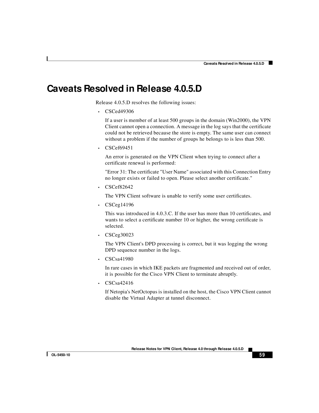 ISEKI OL-5450-10 manual Caveats Resolved in Release 4.0.5.D 