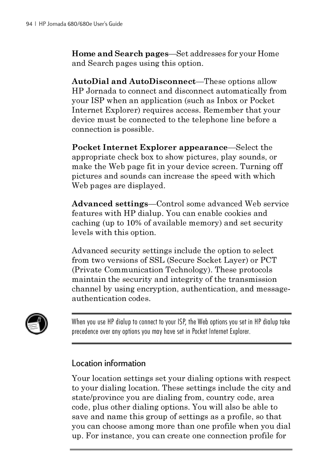 iSimple 680/680e manual Location information 