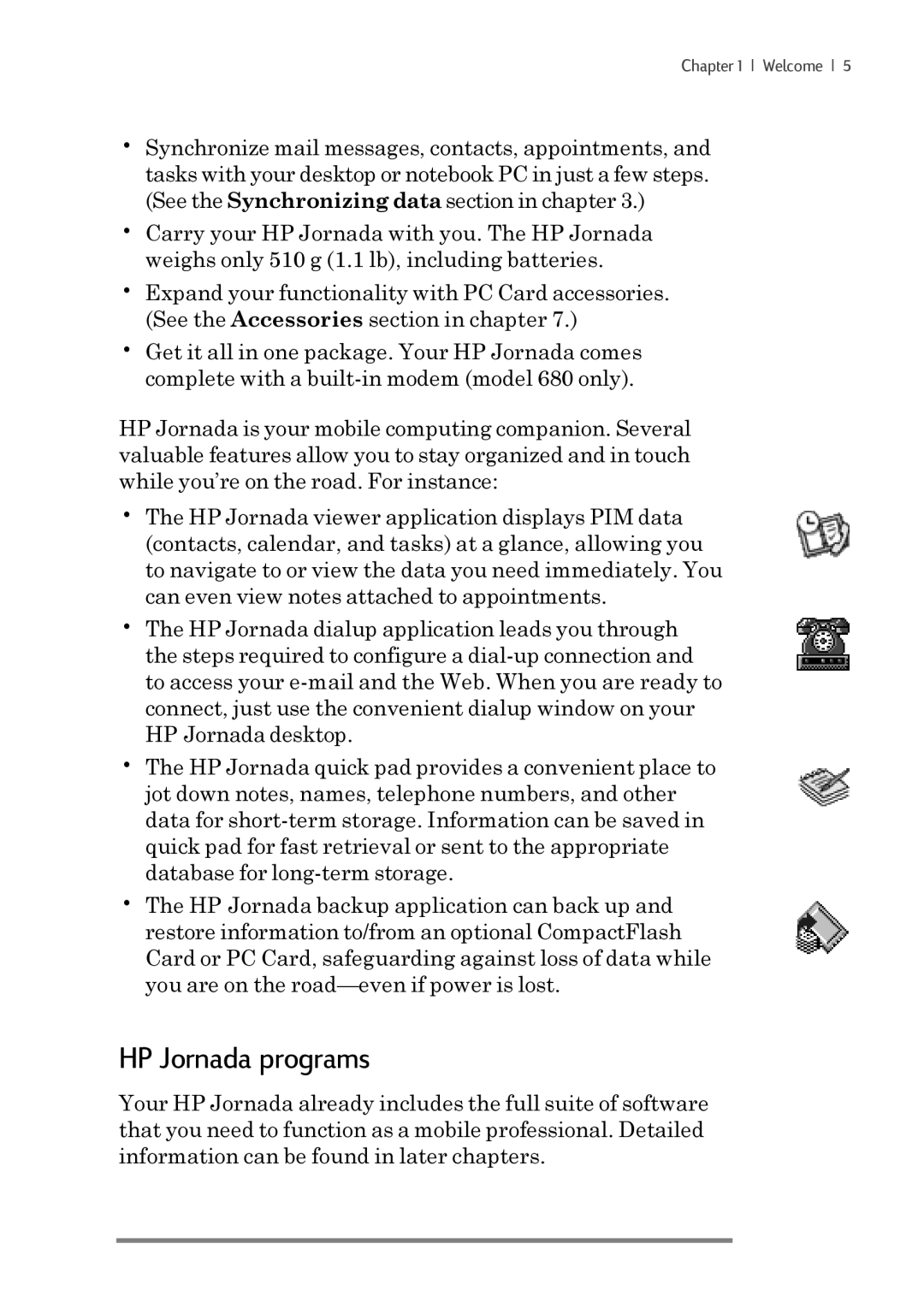 iSimple 680/680e manual HP Jornada programs 