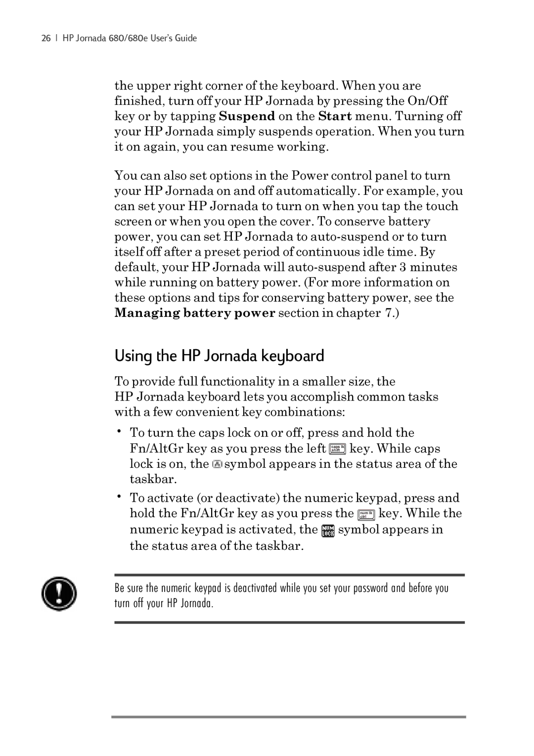 iSimple 680/680e manual Using the HP Jornada keyboard 