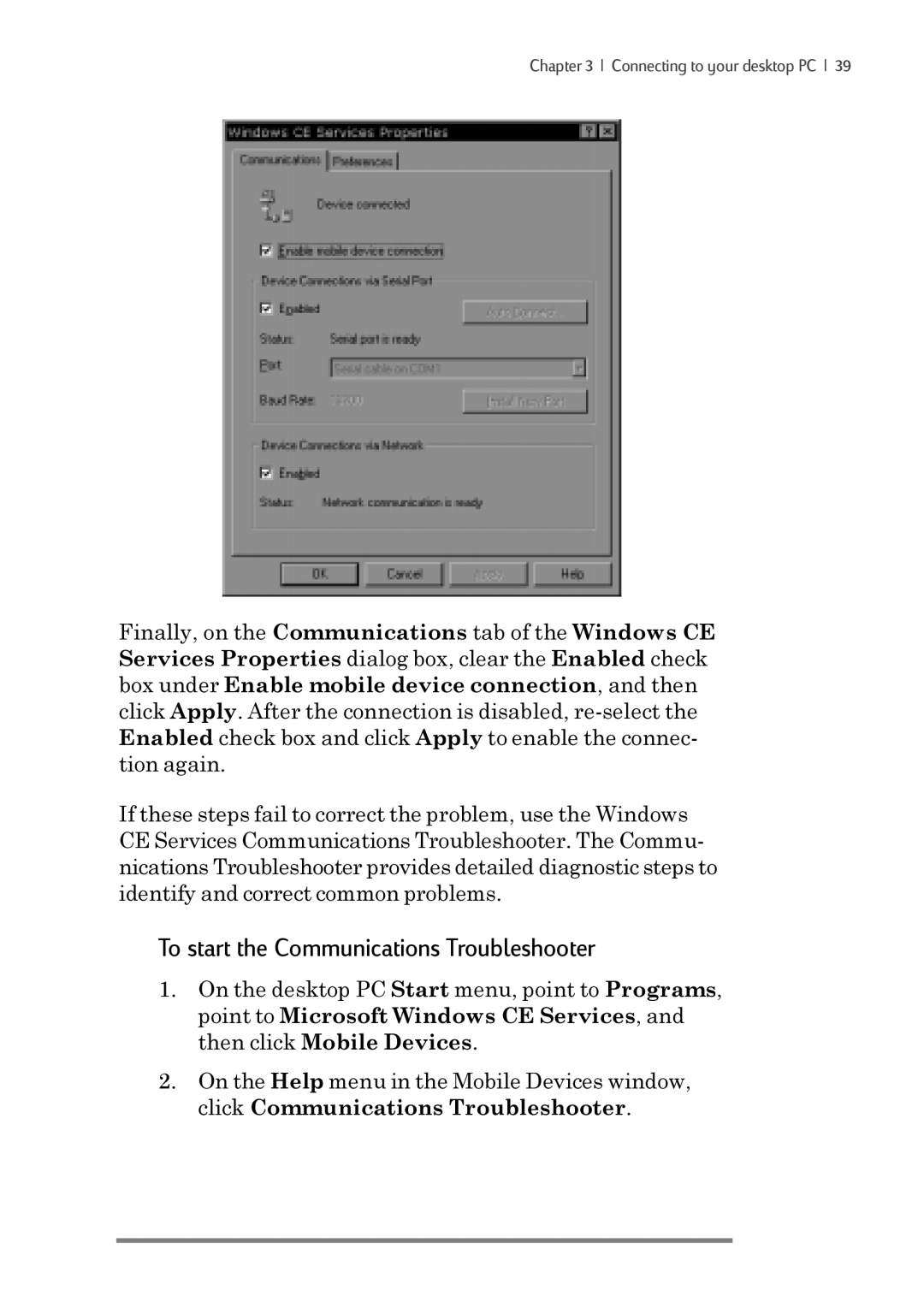 iSimple 680/680e manual To start the Communications Troubleshooter 